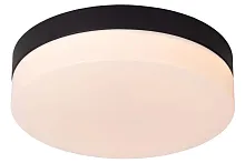 Светильник потолочный LED Biskit 79111/24/30 Lucide белый 1 лампа, основание чёрное в стиле современный 