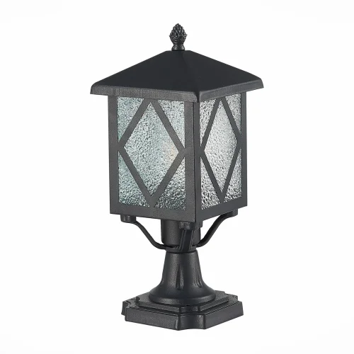 Парковый светильник Lorne SL084.405.01 ST-Luce уличный IP44 чёрный 1 лампа, плафон прозрачный в стиле современный E27 фото 2