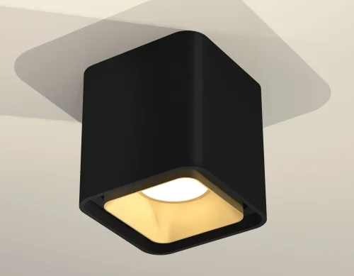Светильник накладной XS7841004 Ambrella light чёрный 1 лампа, основание чёрное в стиле хай-тек современный квадратный фото 4