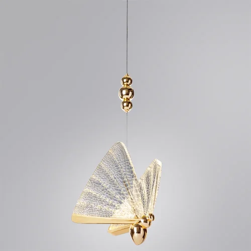 Светильник подвесной LED Letizia 1200/01 SP-6 Divinare прозрачный 1 лампа, основание золотое в стиле современный бабочки фото 2