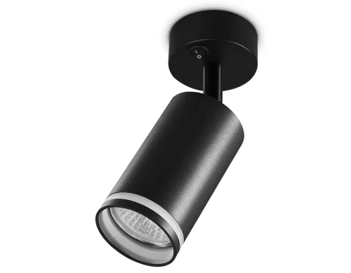 Светильник накладной TA121 Ambrella light чёрный 1 лампа, основание чёрное в стиле хай-тек современный круглый фото 3
