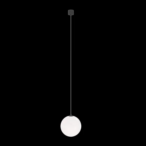 Светильник подвесной LED Luna P039PL-5W4K-20-B Maytoni белый 1 лампа, основание чёрное в стиле хай-тек современный шар фото 5