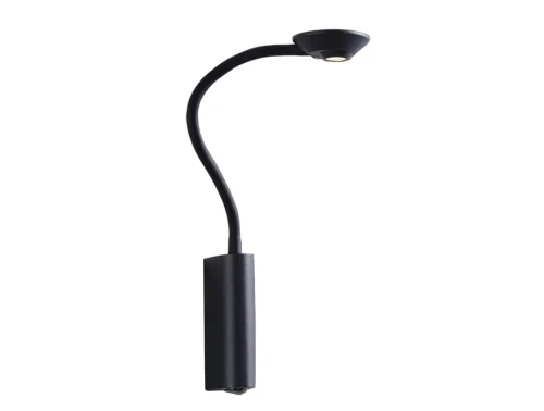 Бра с выключателем LED 14341/A black Newport чёрный на 1 лампа, основание чёрное в стиле хай-тек современный для чтения