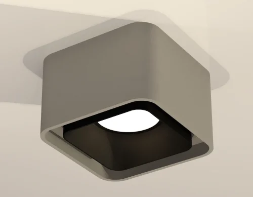 Светильник накладной XS7834002 Ambrella light серый 1 лампа, основание серое в стиле хай-тек современный квадратный фото 4