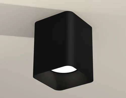 Светильник накладной XS7813002 Ambrella light чёрный 1 лампа, основание чёрное в стиле современный хай-тек квадратный фото 2