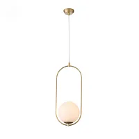 Светильник подвесной Penolo SL1118.203.01 ST-Luce белый 1 лампа, основание золотое в стиле современный шар