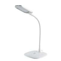 Настольная лампа LED Ракурс 631035401 DeMarkt белая 1 лампа, основание белое полимер в стиле хай-тек современный 