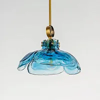 Светильник подвесной FLEUR C Синий 179613-26 ImperiumLoft синий 1 лампа, основание золотое в стиле современный лофт 