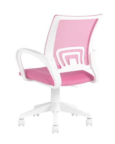 Кресло TopChairs ST-BASIC-W розовый TW-06A TW-13A сетка/ткань крестовина пластик пластик УТ000035494 Stool Group, розовый/ткань, ножки/пластик/белый, размеры - ****635*605 фото 7