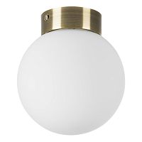 Светильник потолочный Globo 812011 Lightstar белый 1 лампа, основание античное бронза в стиле современный шар