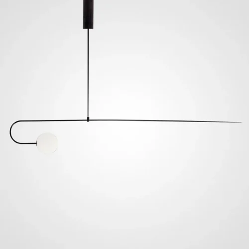 Светильник подвесной LINES G 140822-26 ImperiumLoft белый 1 лампа, основание чёрное в стиле минимализм 