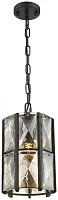 Светильник подвесной Karlin WE148.01.023 Wertmark янтарный прозрачный 1 лампа, основание чёрное в стиле современный 
