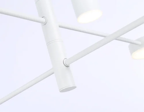 Люстра на штанге LED FL51688 Ambrella light белая на 1 лампа, основание белое в стиле современный хай-тек  фото 6