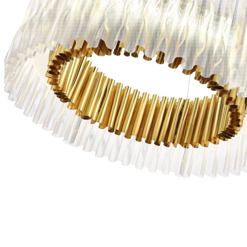 Люстра подвесная LED Nazare SL6012.203.01 ST-Luce прозрачная золотая на 1 лампа, основание белое в стиле современный  фото 3