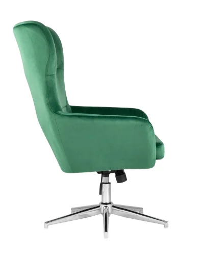 Кресло Артис регулируемое, зеленый УТ000004540 Stool Group, зелёный/велюр, ножки/металл/серебристый, размеры - ****655*680мм фото 3