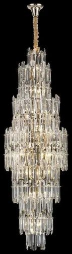 Люстра каскадная Lazzara WE107.23.303 Wertmark прозрачная на 23 лампы, основание золотое в стиле классический 