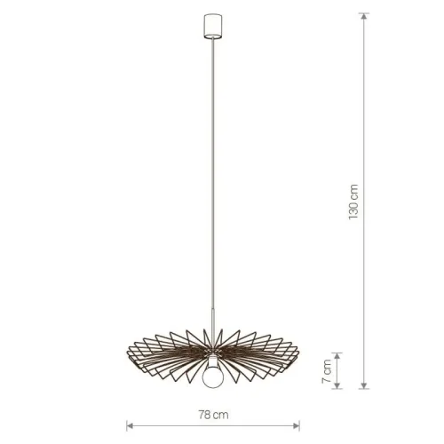 Светильник подвесной Umbrella 8874-NW Nowodvorski золотой 1 лампа, основание чёрное в стиле современный  фото 2