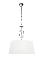 Светильник подвесной Genoa OML-60106-01 Omnilux белый 1 лампа, основание хром в стиле классический 