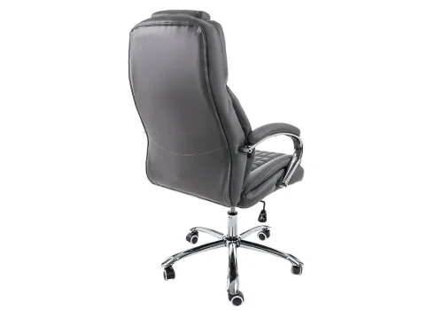 Компьютерное кресло Herd темно-серое 1868 Woodville, серый/искусственная кожа, ножки/металл/хром, размеры - *1430***690*770 фото 4