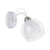Бра Nikki FR5052-WL-01-W Freya прозрачный белый 1 лампа, основание белое в стиле классический 
