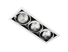 Светильник карданный LED Cardano T813 BK/CH 3*12W 4200K Ambrella light белый 3 лампы, основание белое в стиле современный хай-тек 
