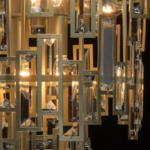 Люстра потолочная хрустальная Монарх 121010505 MW-Light прозрачная на 5 ламп, основание золотое в стиле классический  фото 5