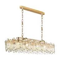 Люстра подвесная Bullon 5069/12 Odeon Light прозрачная на 12 ламп, основание золотое в стиле современный 