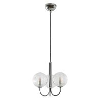 Светильник подвесной Idem 2724-3P Favourite прозрачная на 3 лампы, основание хром в стиле современный классический шар