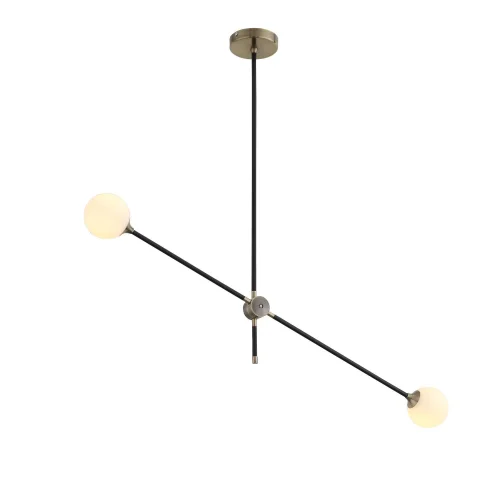 Светильник подвесной лофт Bastoncino SL429.403.02 ST-Luce белый 2 лампы, основание чёрное в стиле лофт шар