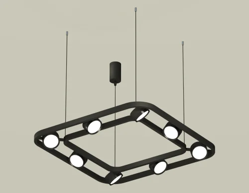 Светильник подвесной XB9182100 Ambrella light чёрный 8 ламп, основание чёрное в стиле современный хай-тек 