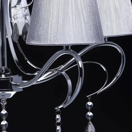 Люстра подвесная Виталина 448011005 DeMarkt белая на 5 ламп, основание хром в стиле классический  фото 8