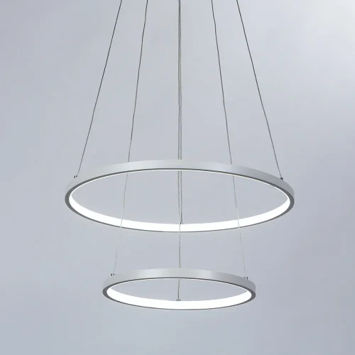 Люстра подвесная LED с пультом Frodo A2197SP-2WH Arte Lamp белая на 1 лампа, основание белое в стиле современный хай-тек с пультом кольца фото 2