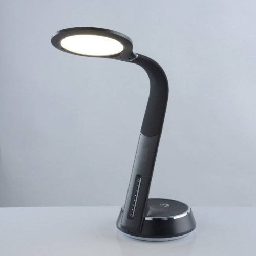 Настольная лампа LED Ракурс 631035501 DeMarkt чёрная 1 лампа, основание чёрное полимер в стиле современный хай-тек  фото 5