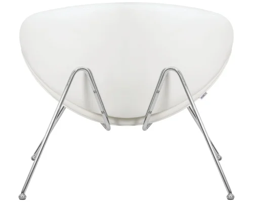 Кресло дизайнерское 72-LMO EMILY, цвет сиденья белый (YP17), цвет основания хромированная сталь Dobrin, белый/винил, ножки/металл/хром, размеры - ****810*780 фото 5