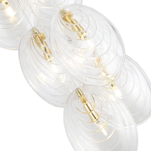 Светильник подвесной MAR SP6 TRANSPARENTE Crystal Lux прозрачный 6 ламп, основание золотое в стиле современный каскад фото 3