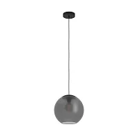 Светильник подвесной Arangona 390212 Eglo серый чёрный 1 лампа, основание чёрное в стиле современный шар