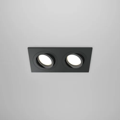 Светильник точечный Atom DL024-2-02B Maytoni чёрный 2 лампы, основание чёрное в стиле современный  фото 5