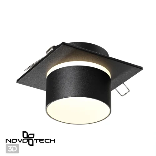Светильник точечный Lirio 370717 Novotech чёрный белый 1 лампа, основание чёрное в стиле хай-тек современный  фото 4