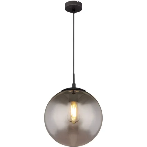 Светильник подвесной Blama 15830H1 Globo чёрный серый 1 лампа, основание чёрное в стиле современный шар