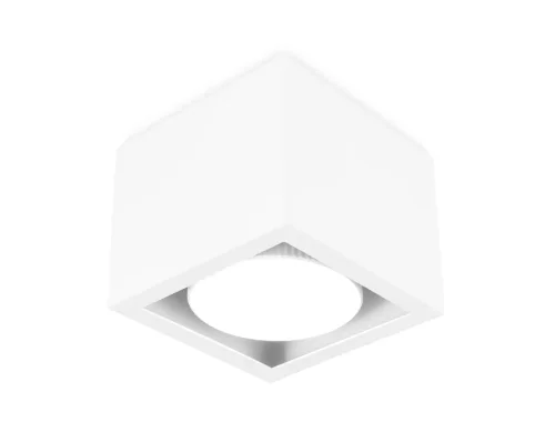 Светильник накладной TN705 Ambrella light белый 1 лампа, основание белое в стиле современный хай-тек квадратный