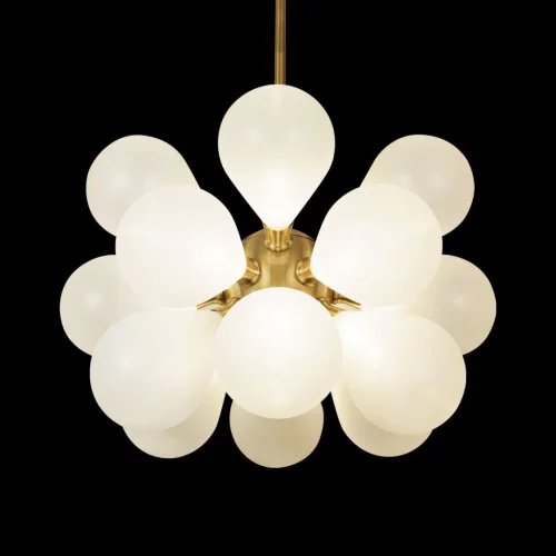 Люстра подвесная Miracle 10130/18 White LOFT IT белая на 18 ламп, основание золотое в стиле современный молекула шар фото 4