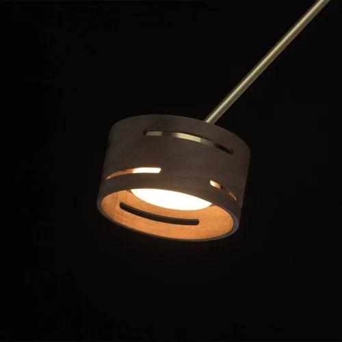 Светильник потолочный LED Чил-аут 725010406 DeMarkt коричневый 6 ламп, основание золотое в стиле хай-тек  фото 6
