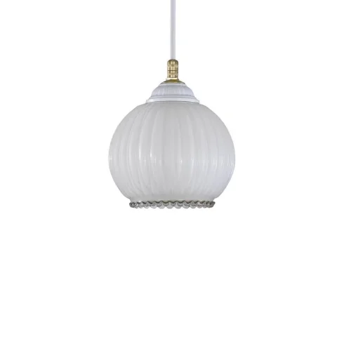 Светильник подвесной L 9600/14 Reccagni Angelo белый 1 лампа, основание белое в стиле классический 