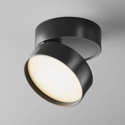 Светильник накладной LED Onda C024CL-L18B Maytoni чёрный 1 лампа, основание чёрное в стиле современный круглый фото 4