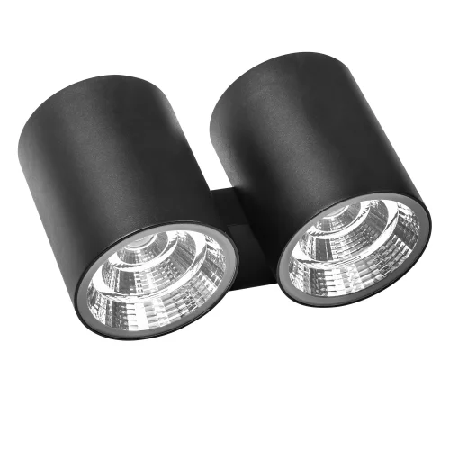 Настенный светильник LED Paro 372672 Lightstar уличный IP65 чёрный 2 лампы, плафон чёрный в стиле хай-тек LED