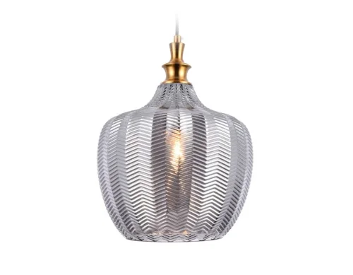 Светильник подвесной TR3533 Ambrella light серый 1 лампа, основание бронзовое в стиле современный  фото 2