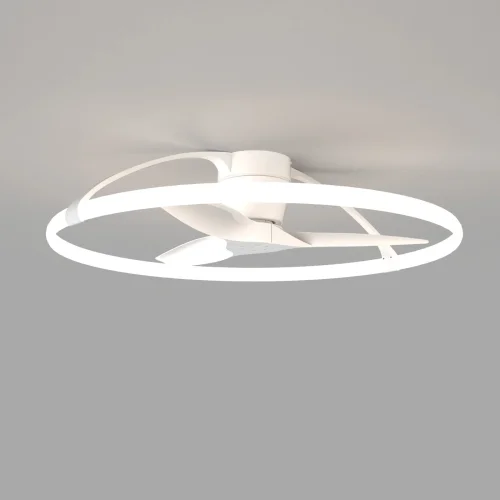 Люстра с вентилятором LED с пультом Nepal 7530 Mantra белая на 1 лампа, основание белое в стиле современный хай-тек с пультом фото 4