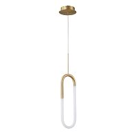Светильник подвесной LED Lumino A2233SP-20GO Arte Lamp белый 1 лампа, основание золотое в стиле современный хай-тек 