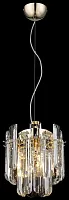 Светильник подвесной Lazzara WE107.01.303 Wertmark прозрачный 1 лампа, основание золотое в стиле классический 