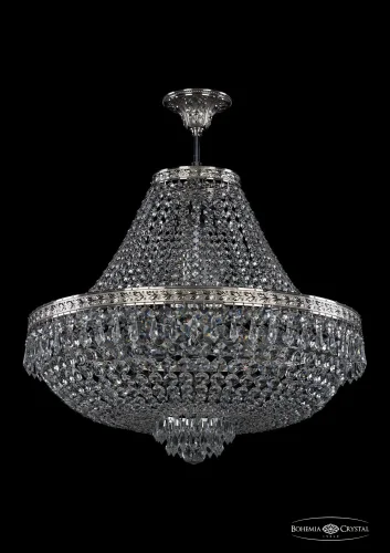 Люстра потолочная хрустальная 19271/H1/55IV Ni Bohemia Ivele Crystal прозрачная на 12 ламп, основание никель в стиле классический sp